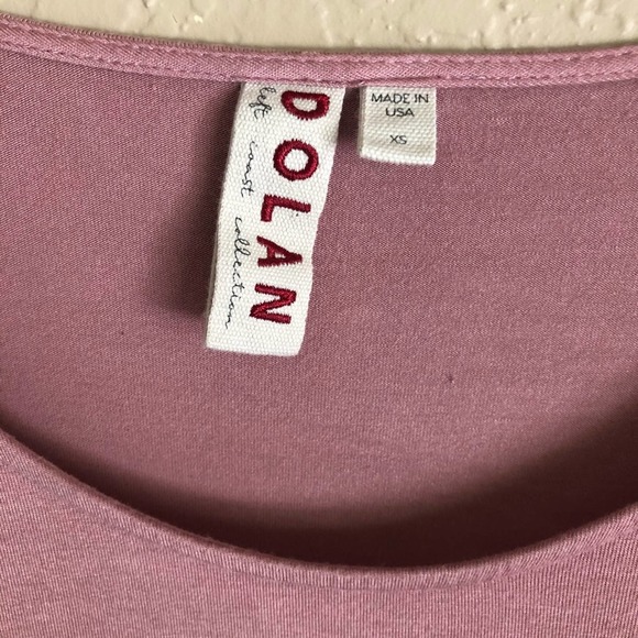 Anthropologie  Dolan Colorblock Pink Mauve Gold Grey Top - Picture 3 of 5